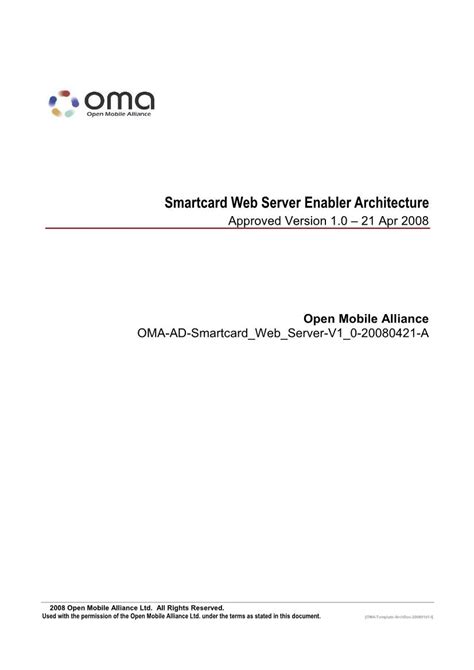 oma smart card web server|Microsoft Word .